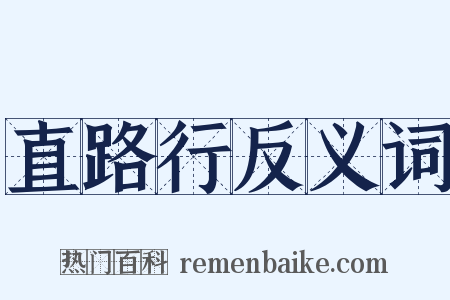 直路行反义词是什么意思的图片